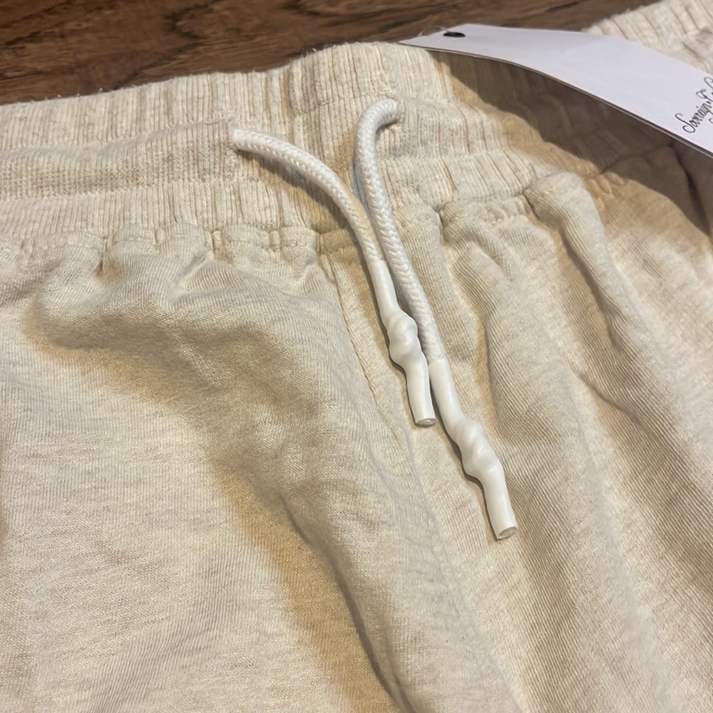 Soverign Code Oatmeal Color Cotton Drawstring Shorts size Large - Picture 4 of 8